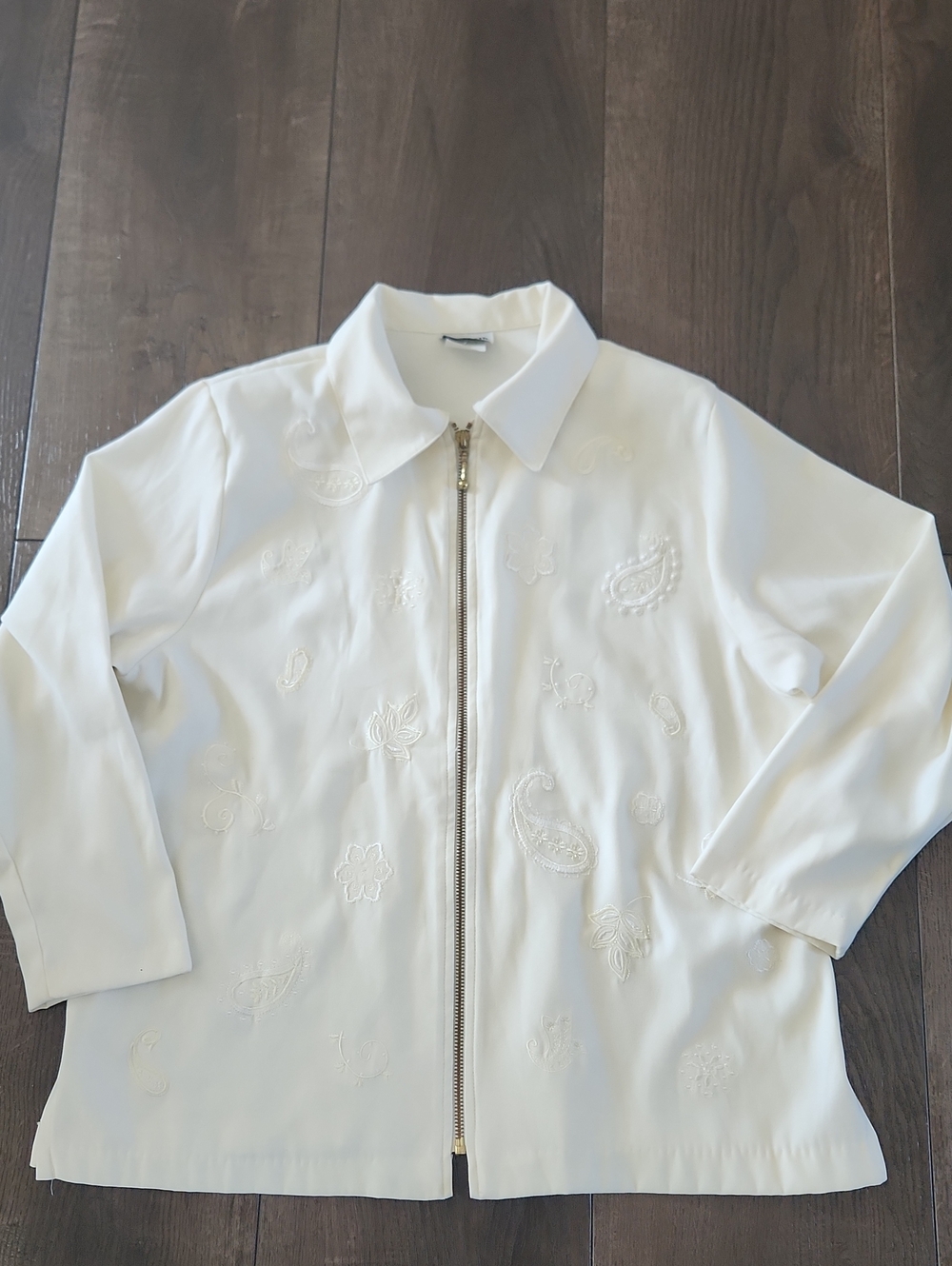 Bonworth Vintage Ivory Suede Embroidered Jacket